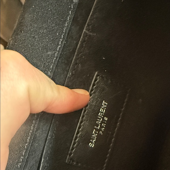 Saint Laurent Silver and Black Chain Bag - Picture 9 of 14